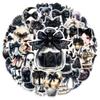 10/30/50pcs Dark Gothic Bowknot Cartoon Stickers Aesthetic Decoration Decals DIY Phone Stationery Guitar Waterproof Sticker Toys