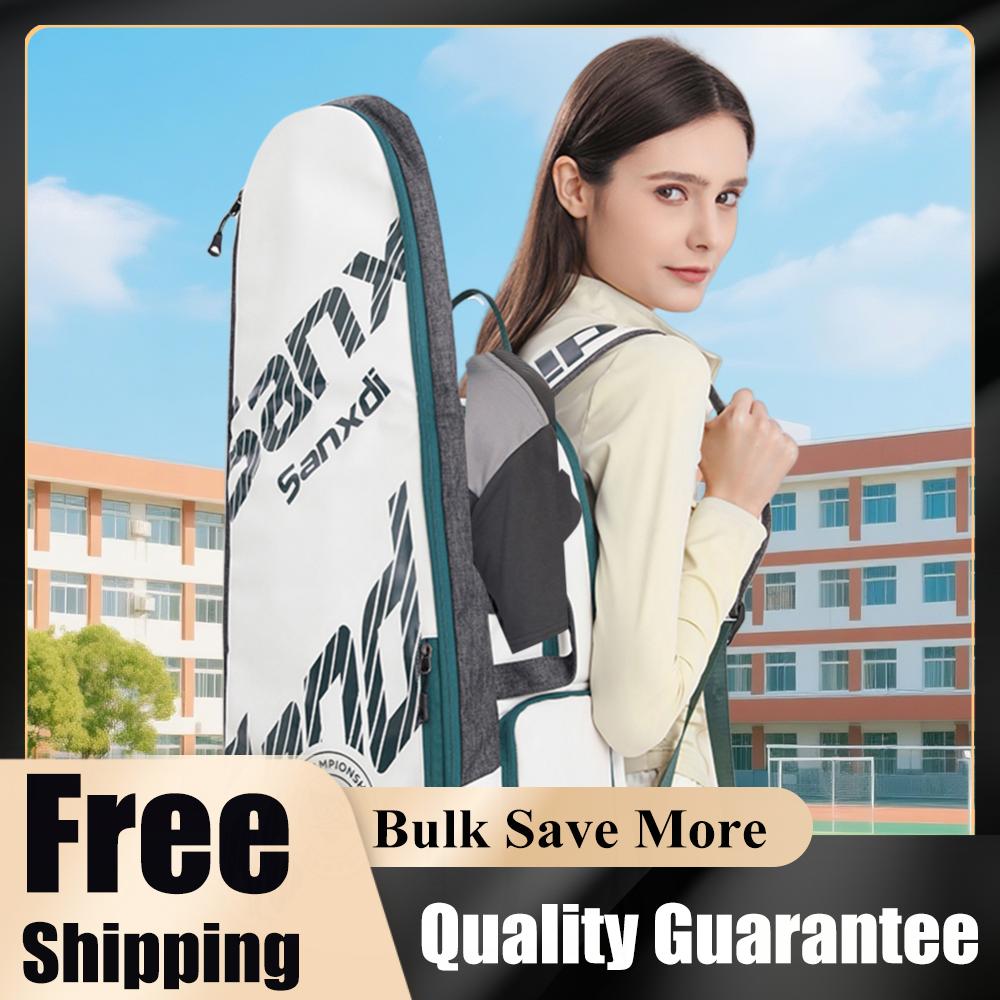 Foldable Tennis Backpack Separated Shoes Compartment Badminton Racket Backpack Multifunction Sports Backpack for Outdoor Sports
