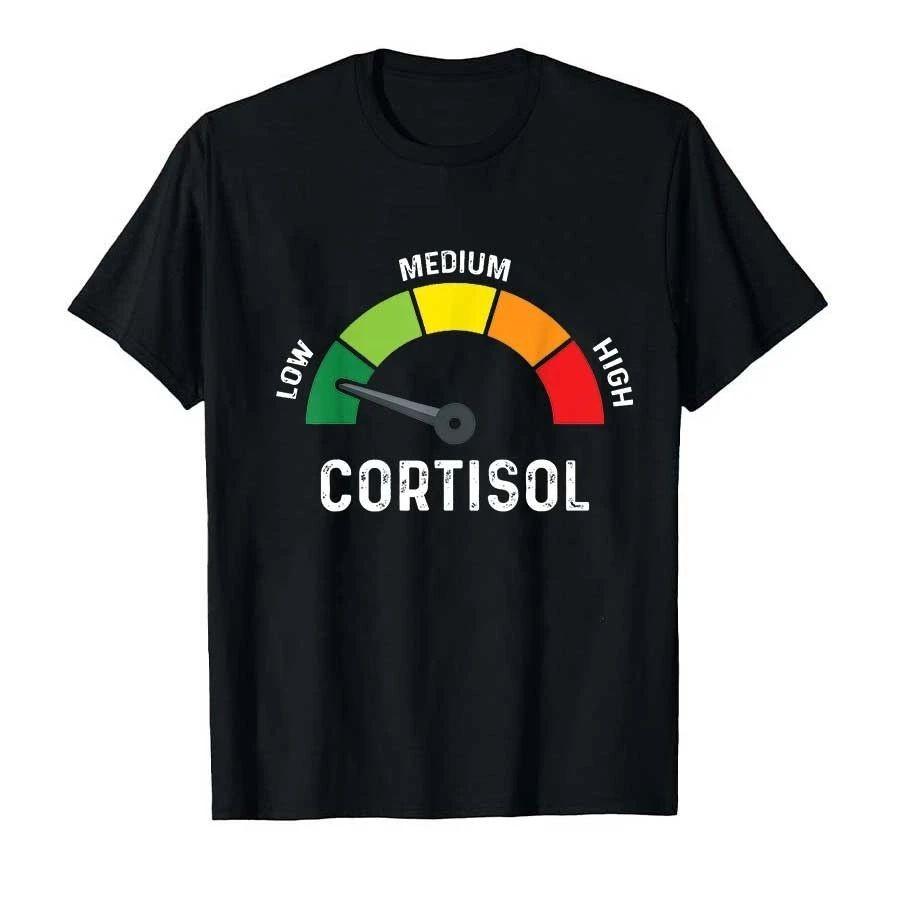 Fashion Y2k Harajuku TShirt Low Cortisol Levels V Meme Tshirt for Men Women Cotton T Shirts Casual Loose Short Sleeve Unisex