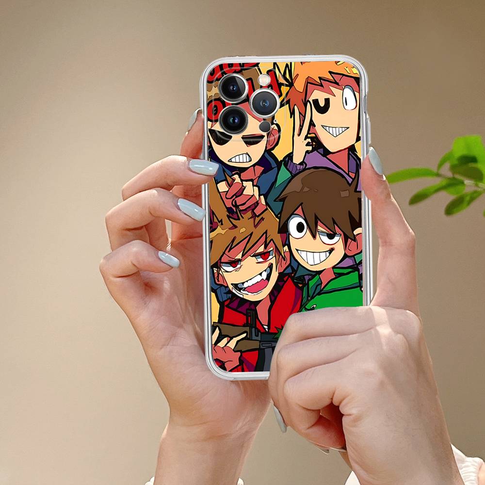 

Cartoon Cute E-Eddsworlds TPU Silicone Case For IPhone 11 12 13 14 15 16 17 Pro Max Shockproof Clear Back Cover iPhone 12
