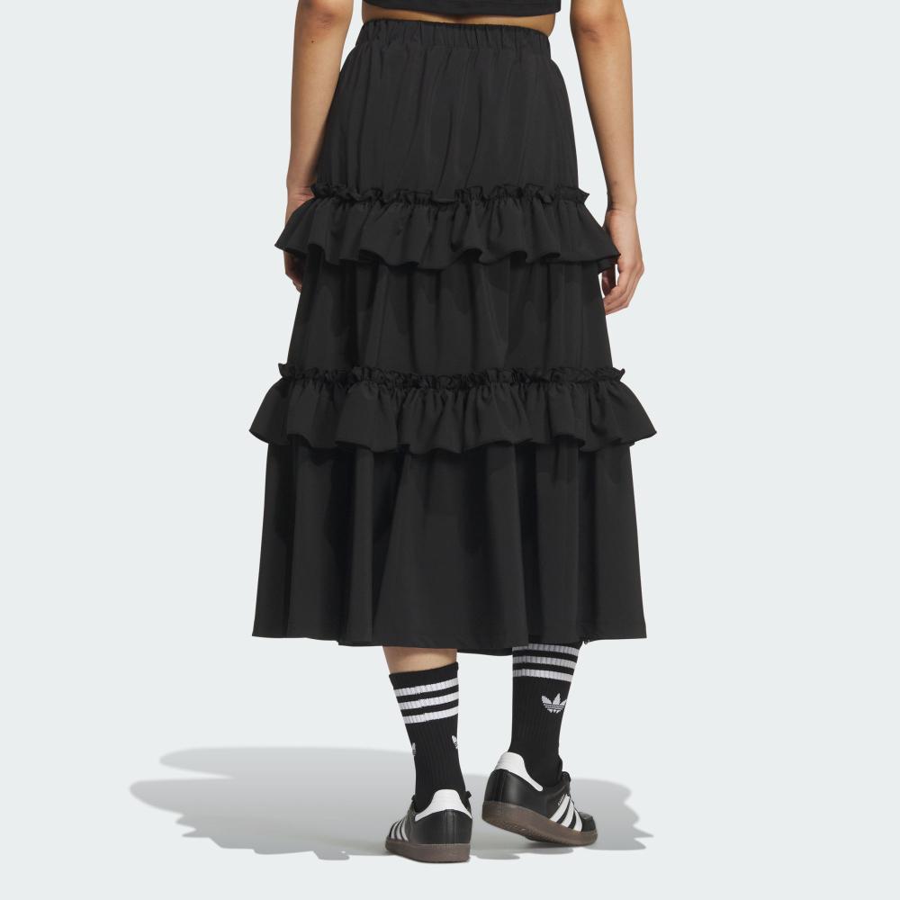 adidas Oryginalna Spódnica Midi w Paski, Prosta, Sportowa, Modna, Damska KQ6505