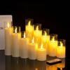 LED Electronic Candle Light Strip with Transparent Lampshade for Bar, Restaurant, KTV, Party, and Outdoor Camping Decor.