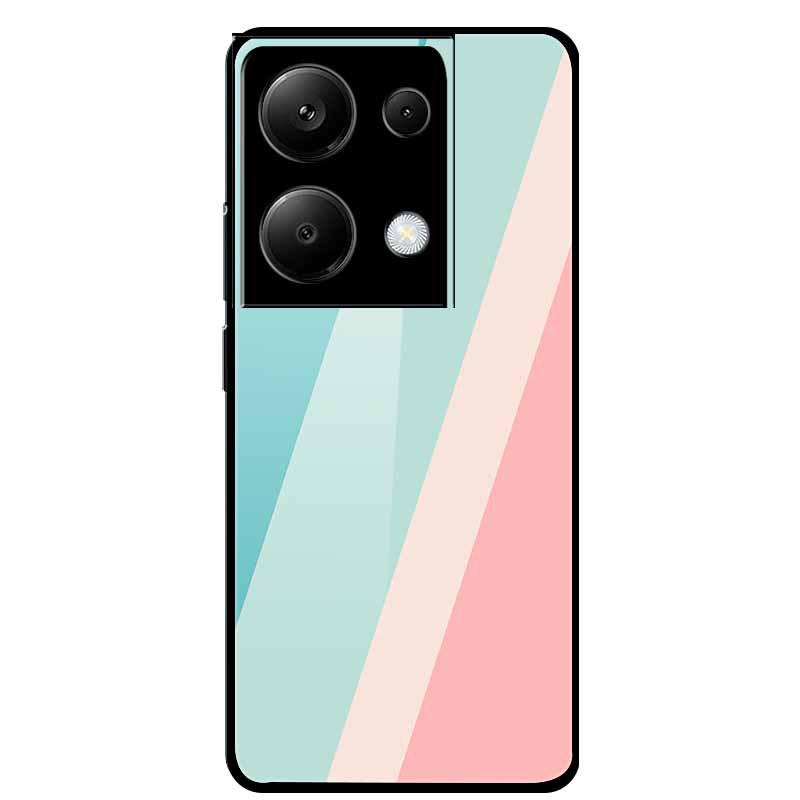 Redmi NOTE 13 PRO 4G Case with Tempered Glass & Aesthetic Color Painting