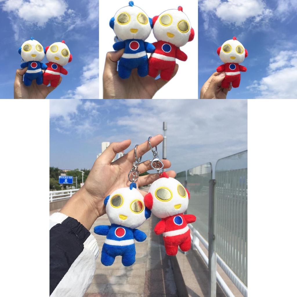 Cute Cartoon Ultraman Plush Keychain Mini Soft Toy Keyring Bag Accessory