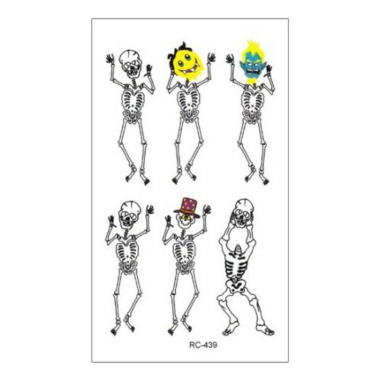 Ruikalong Scary Halloween Waterproof Tattoo Stickers - Scorpion & Spider Designs