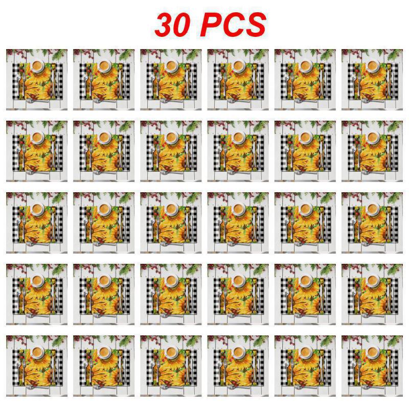 10~50PCS Printed Placemat Wear-resistant And Scratch-resistant Durable Cozy Kitchen Decoration Insulated Placemat Clear Pattern