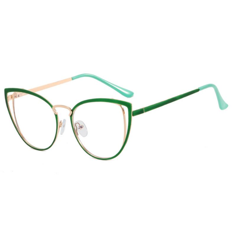 Triangular Cat Eyes Cutout Frame Clear Lens Glasses Simple Myopia Nerd Spectacles Degree -0.5 -1.0 -2.0 -3.0 -4.0 To -6.0