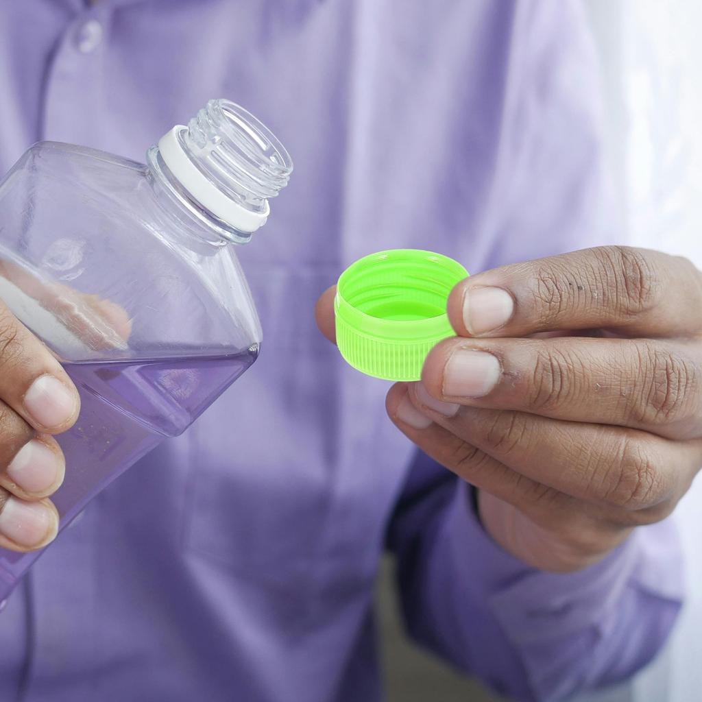 100pcs Plastic Caps Leak-Proof Water Bottle Lids For Diy Making Colored Bottle Covers Handcraft Accessories Kitchen