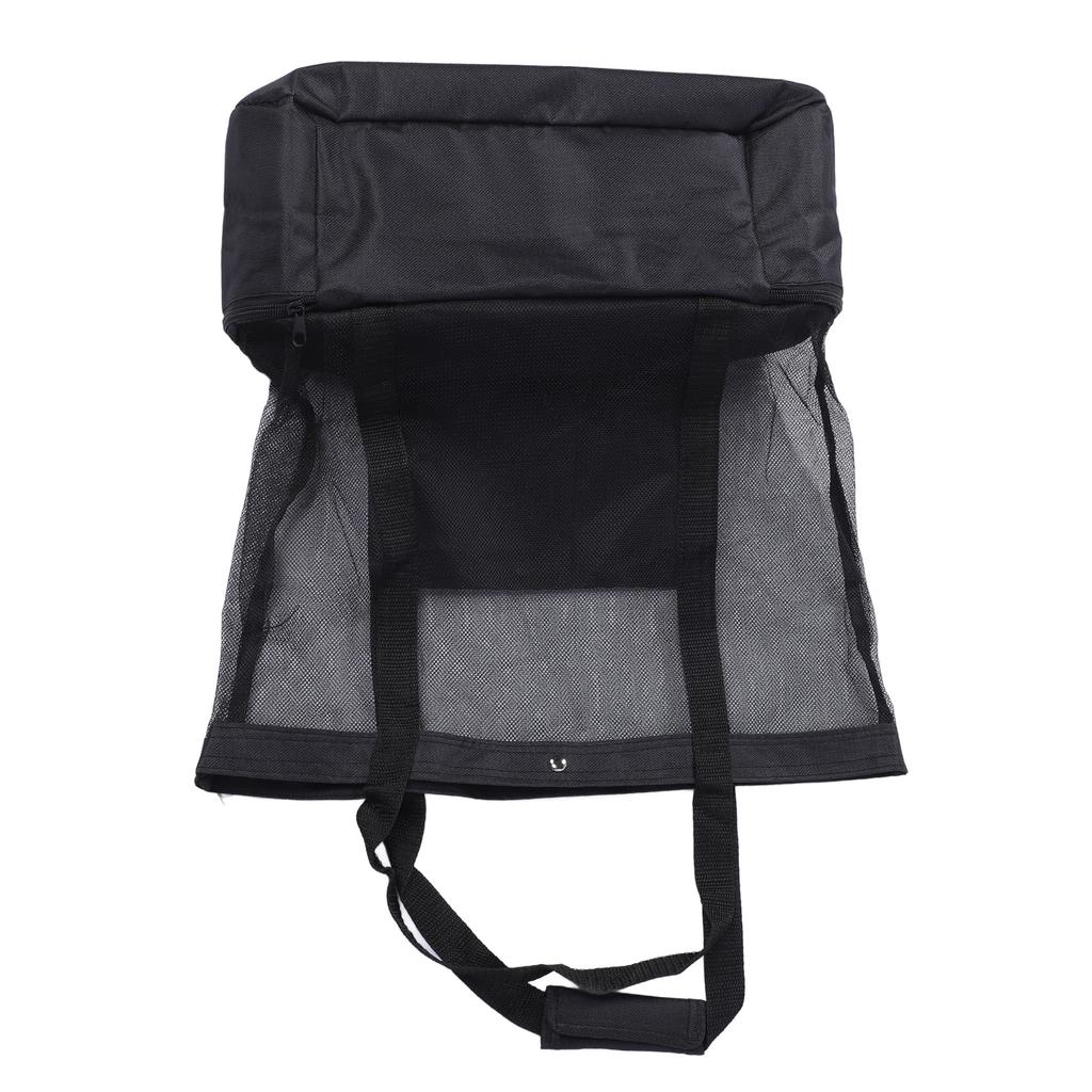 Black Mesh Beach Bag Insulated Zip Closure 2 Handles Reusable Lunch Bag for Picnic Camping