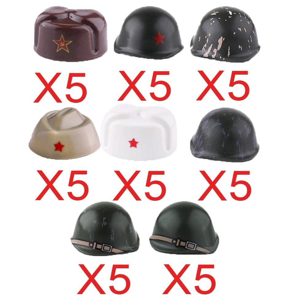 USSR USA UK Japanese Military Building Blocks Accessories Character Soldier Helmet Toy Hats And Helmets Mini Brick Army S022 DIY