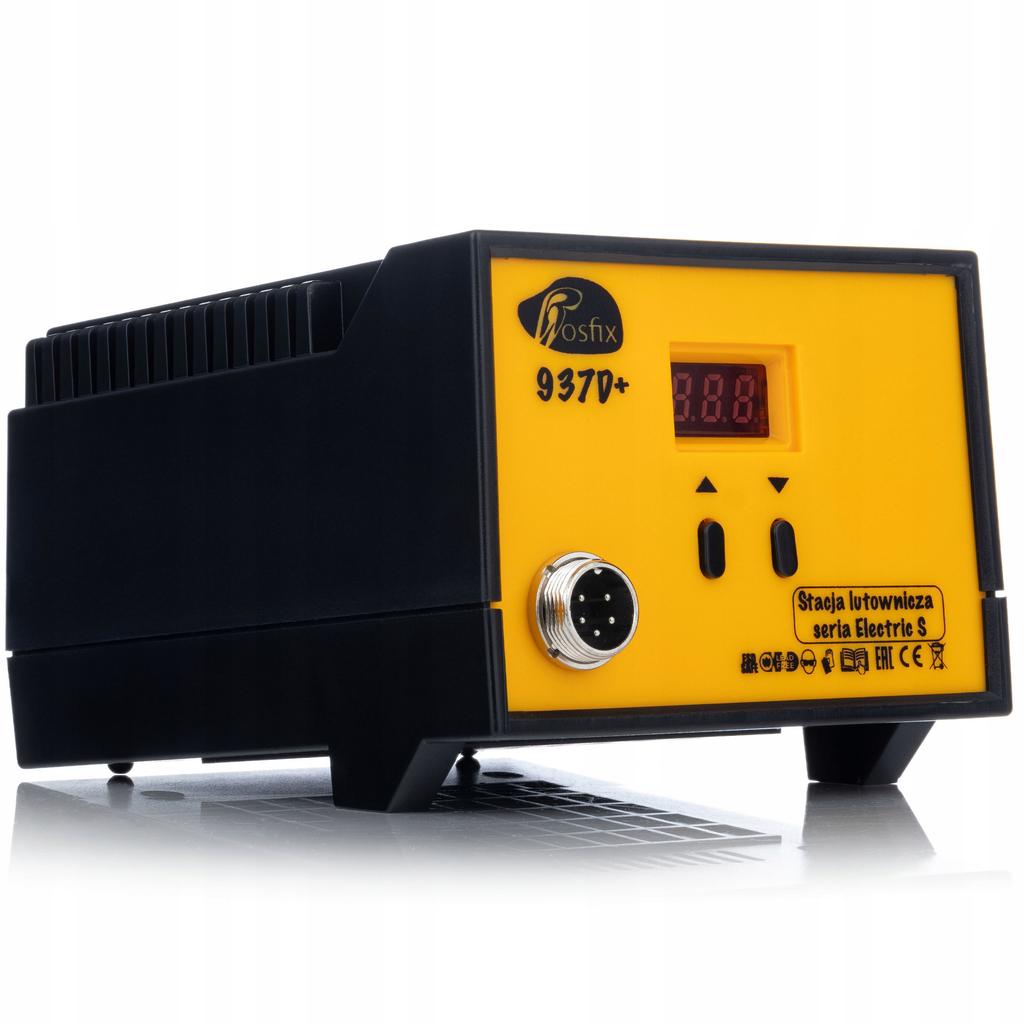 Rosfix 937D+ 60W soldering station with a set of 10 black LONG-LIFE tips