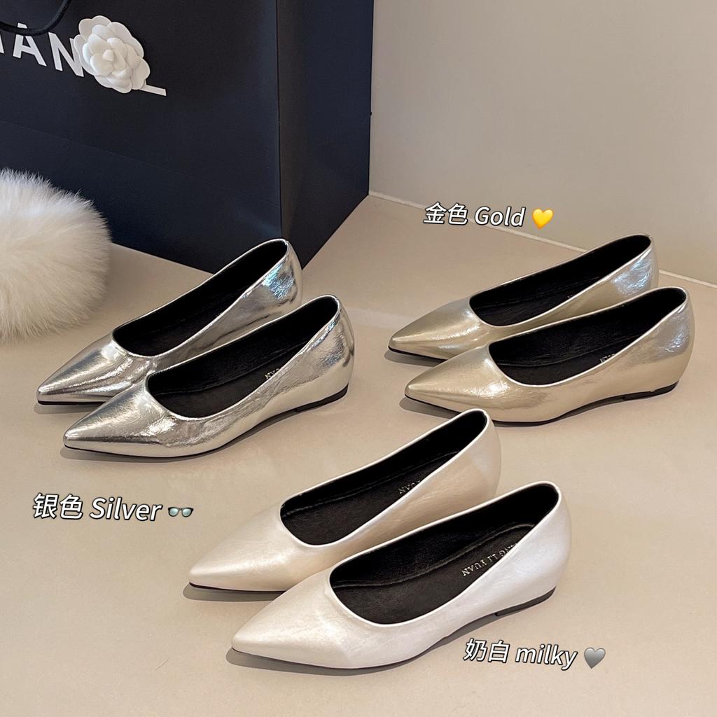 Pointed head shallow mouth fashion high heels women's 2025 spring and summer new versatile daily one-pedal simple style single shoes women