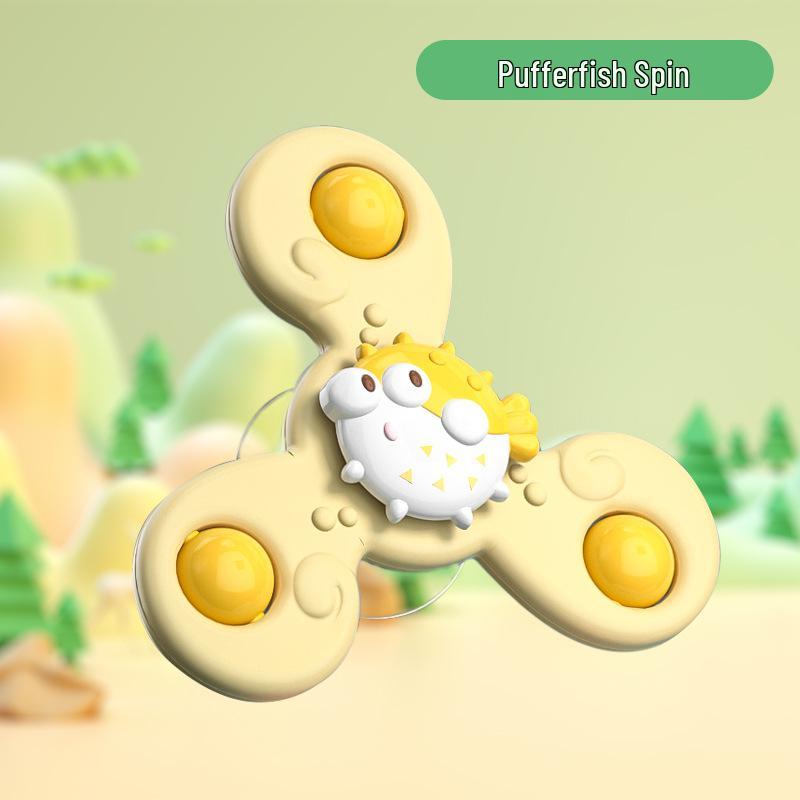 Rotating Suction Cup Baby Rattle Toy - Fun High Chair Spinner for Children