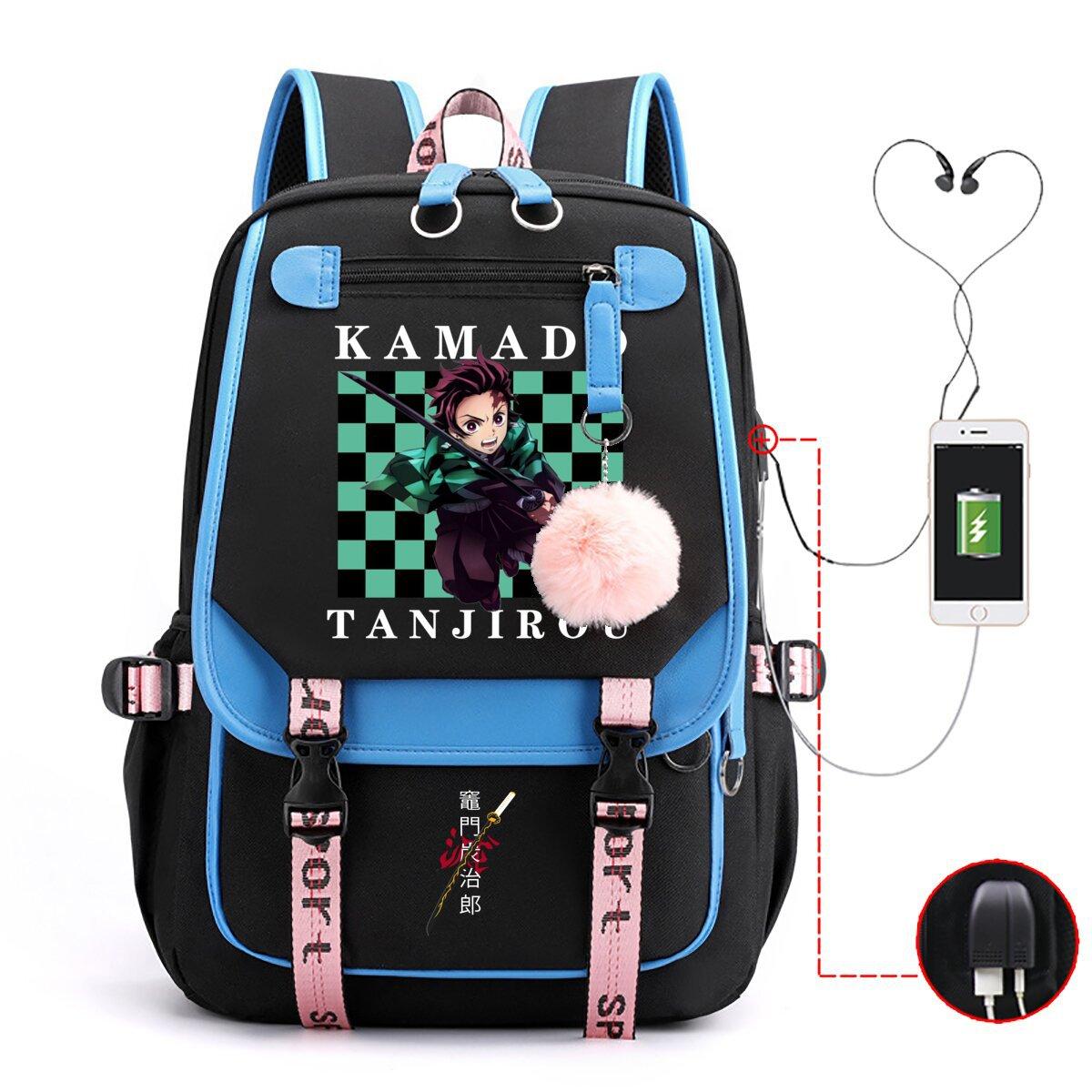 

Периферийный Рюкзак Истребление Демонов Дня Большой Вместимости Подростковый Студенческий Школьный Рюкзак USB Интерфейс Сумка для Компьютера no specification