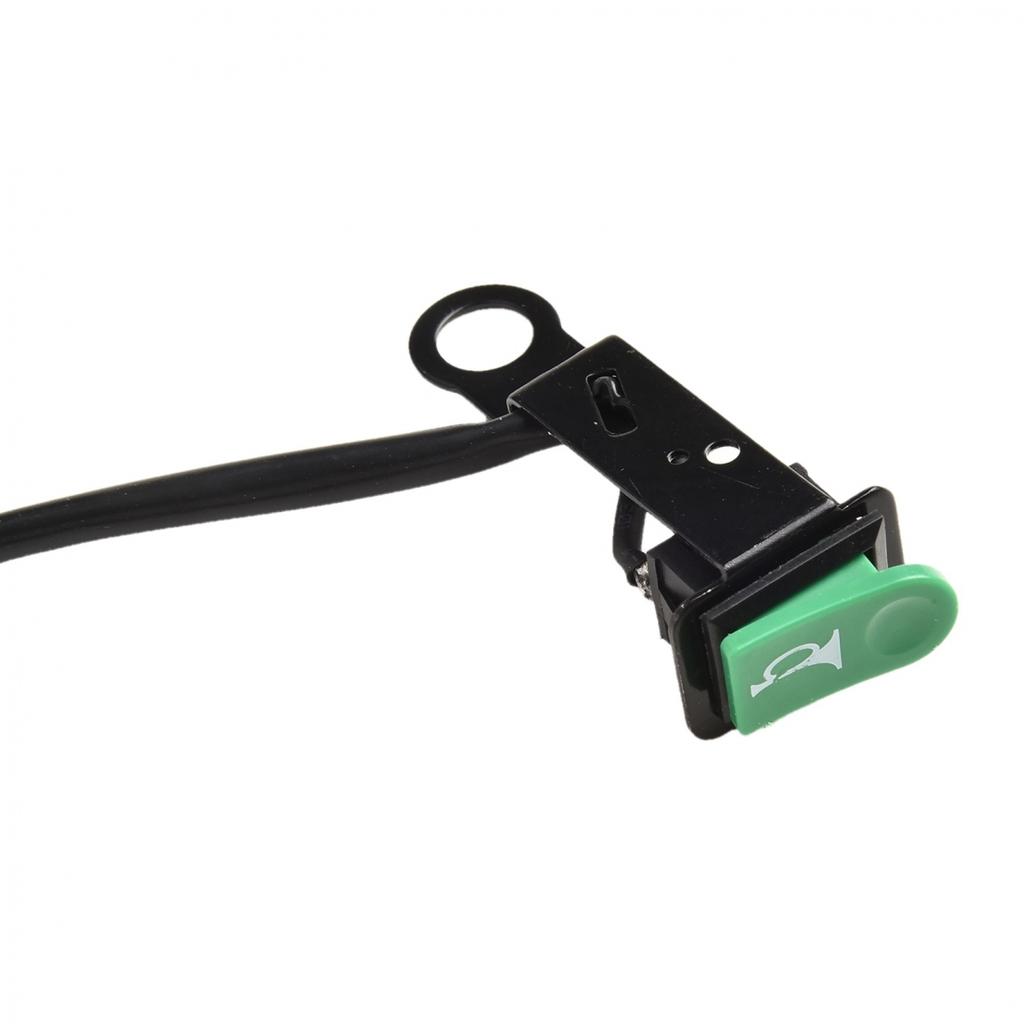 Green Momentary Open Switch for Motorcycle Horns with Reflective Bracket