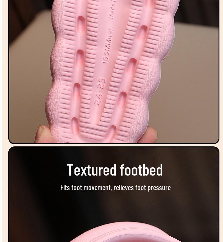 Girls' Soft Sole Non-Slip Bow Slippers for Outdoors - Princess Style