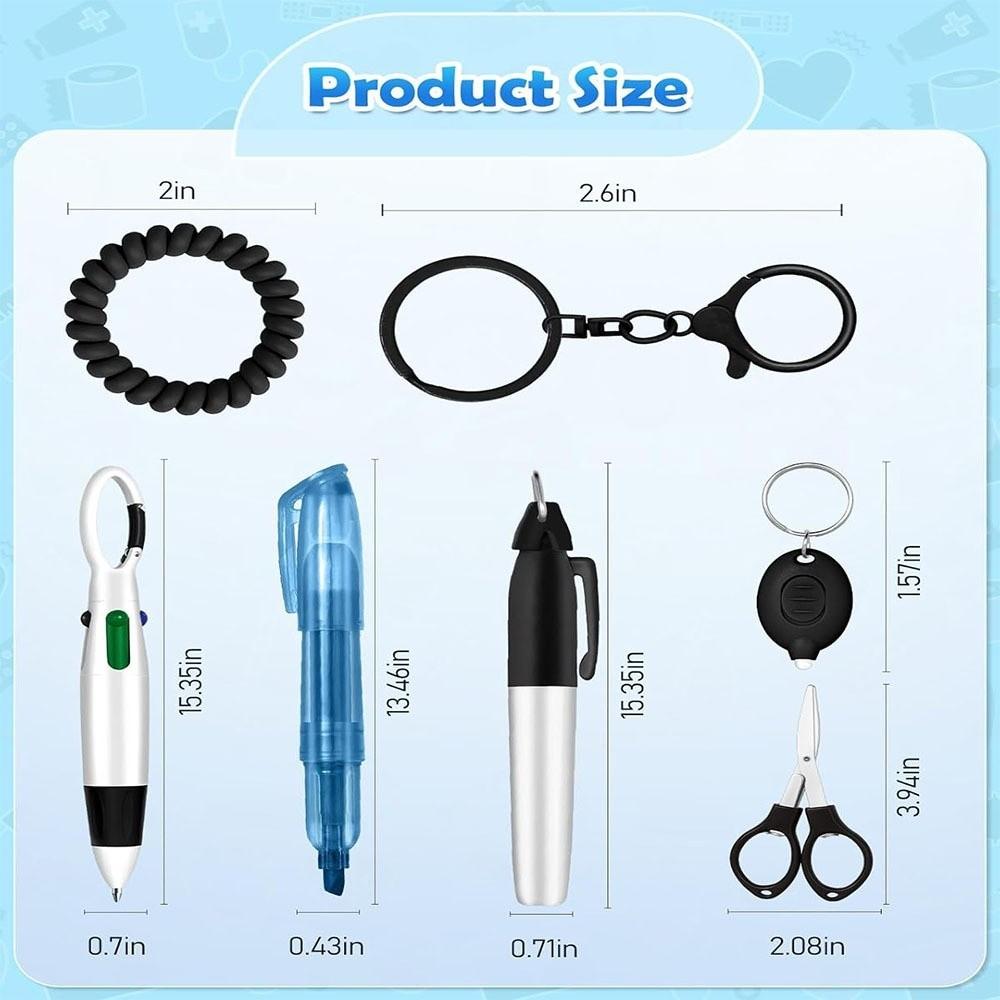 Portable Nurse Badge Set Lanyard Keychain Nurse Badge Clip Accessory New Nurse Pen Pack  Gift