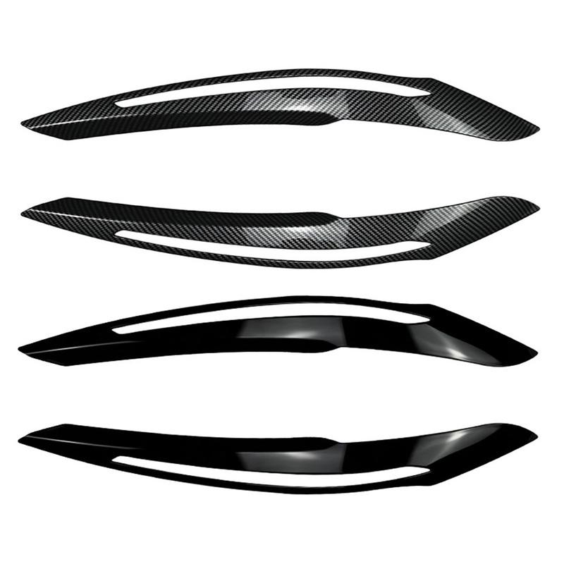 For BMW 1 Series F20 F21 Pre 2011-2014 LCI Black Headlight Eyebrows Trims Car Exterior Headlight Protection Cover Replacement