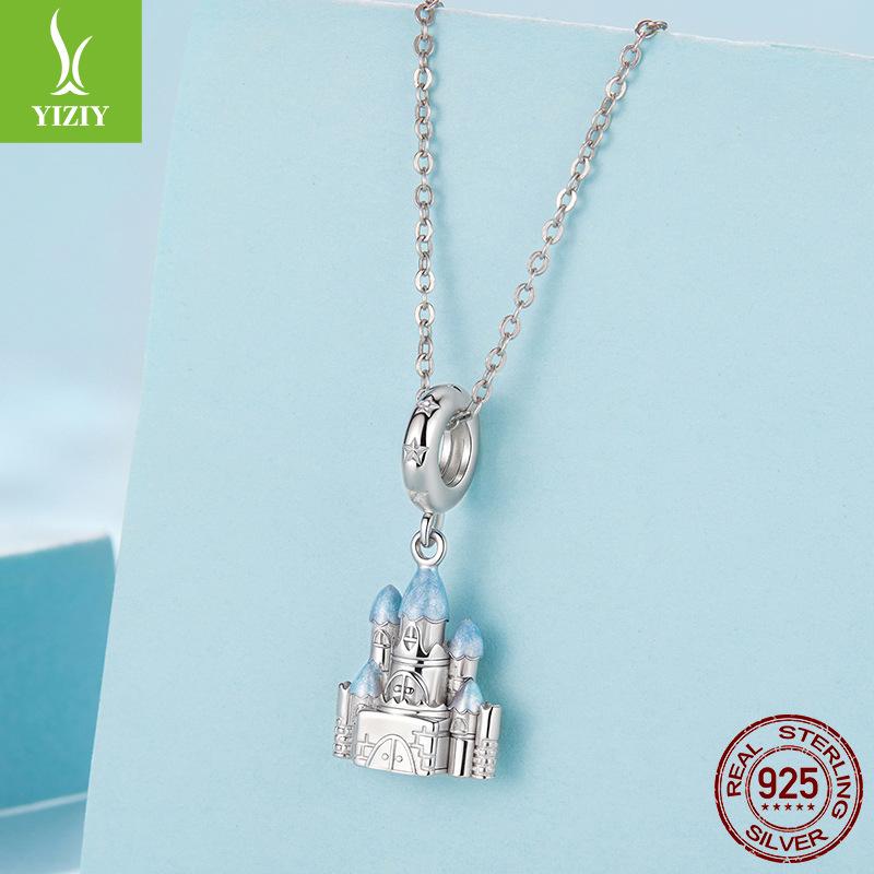 Dream Castle Diy Pendant Accessories, Romantic Magic S925 Sterling Silver Charm Bracelet Beaded