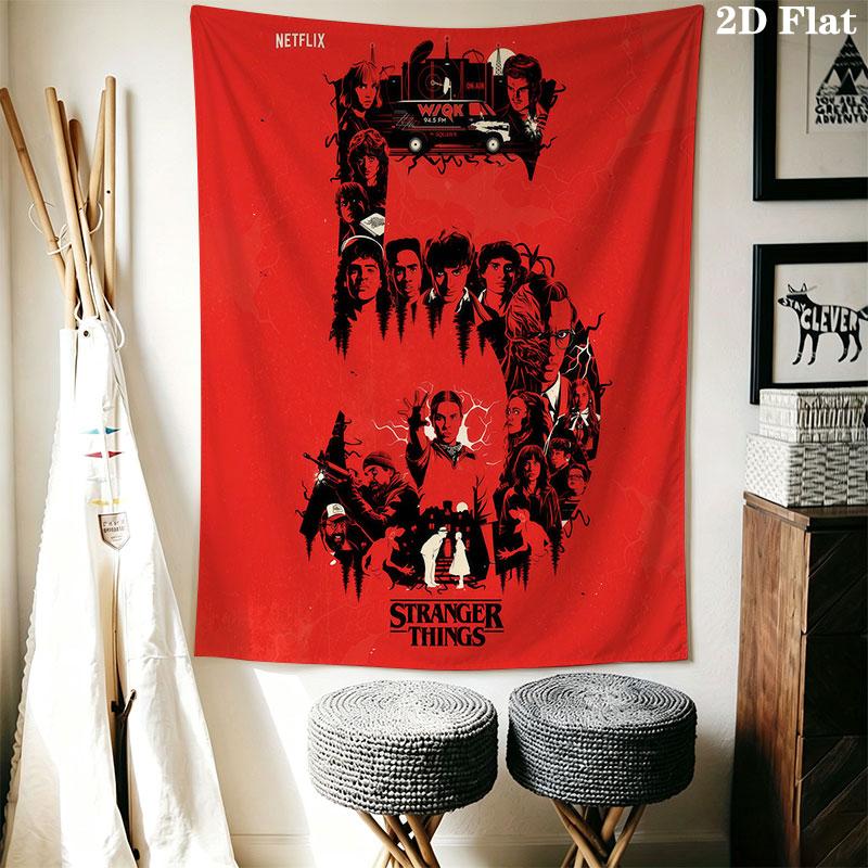 Stranger Things Wall Hanging Printed Fabric Blanket Decorative Tapestries for Bedroom Living Room Home Decor