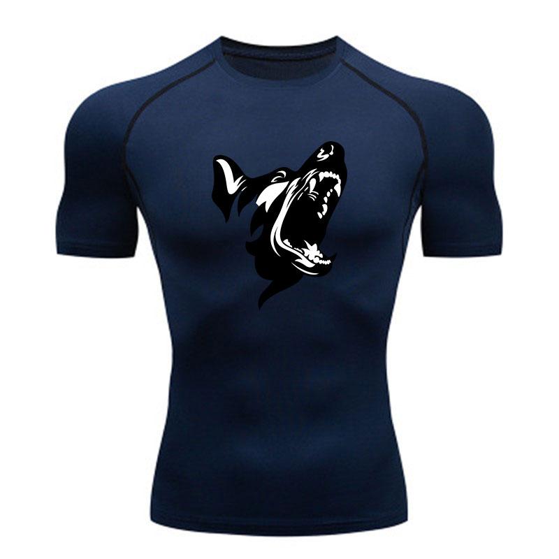 Men's Breathable Compression Athletic T-shirt, Roaring Angry