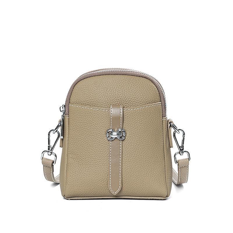 Leather Bag Women's New Hot-selling Women's Bag Simple and Versatile Mobile Phone Bag Daily Matching Shoulder Bag Messenger Bag