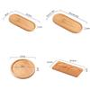 Natural Bamboo Wooden Organizer Tray Oval Rectangular Shape for Bathroom Counter Storage Jewelry and Skincare Display
