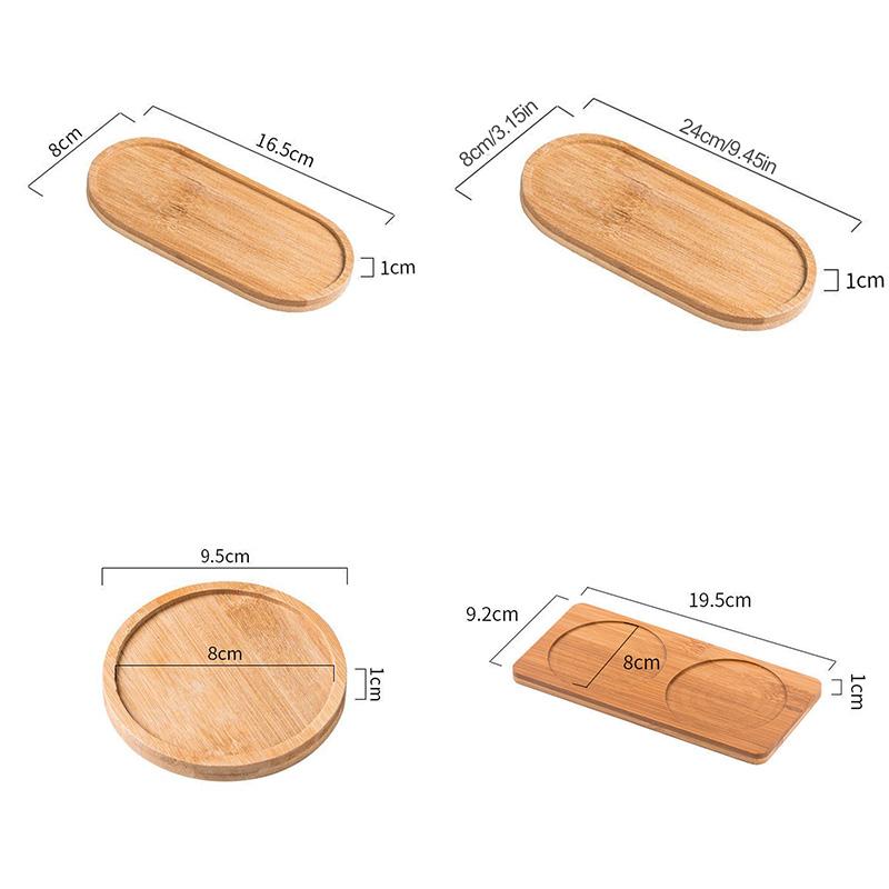 Natural Bamboo Wooden Organizer Tray Oval Rectangular Shape for Bathroom Counter Storage Jewelry and Skincare Display