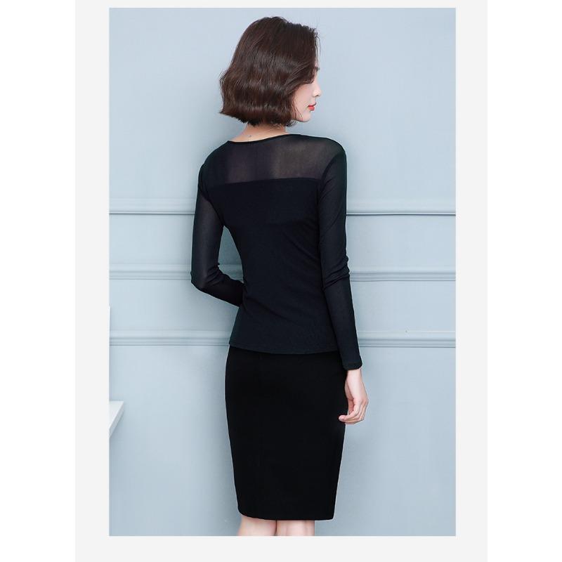 2025 Spring and Autumn New Women's Decoration Base Shirt Large Size Long Sleeve T-shirt Women