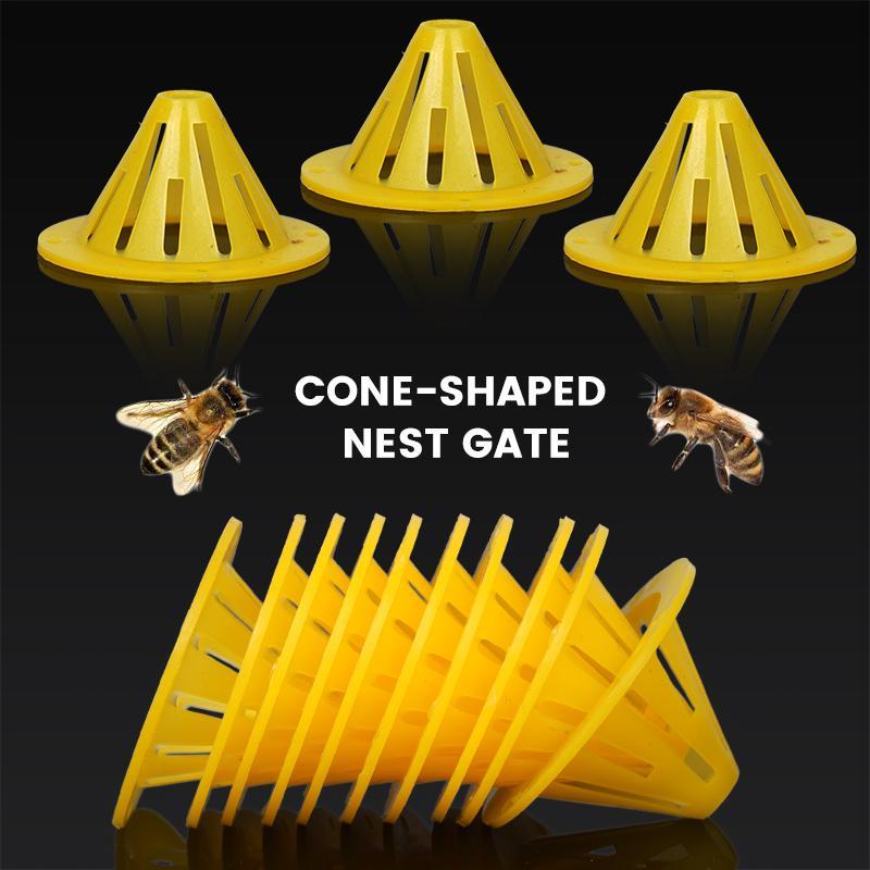 10/20Pcs Beekeeping Hive One Way Entrance Door Beehive Entrance Exit Bee Escape Prevention Device Cone Shape Reusable Vent Holes
