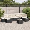 VidaXL Set of 7 Garden Sofas with Cushions In Brown Poly Rattan 3355826