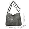 Multi-layer Middle-aged  Messenger Bag Versatile Casual Women's Bag Retro Large-capacity Shoulder Bag