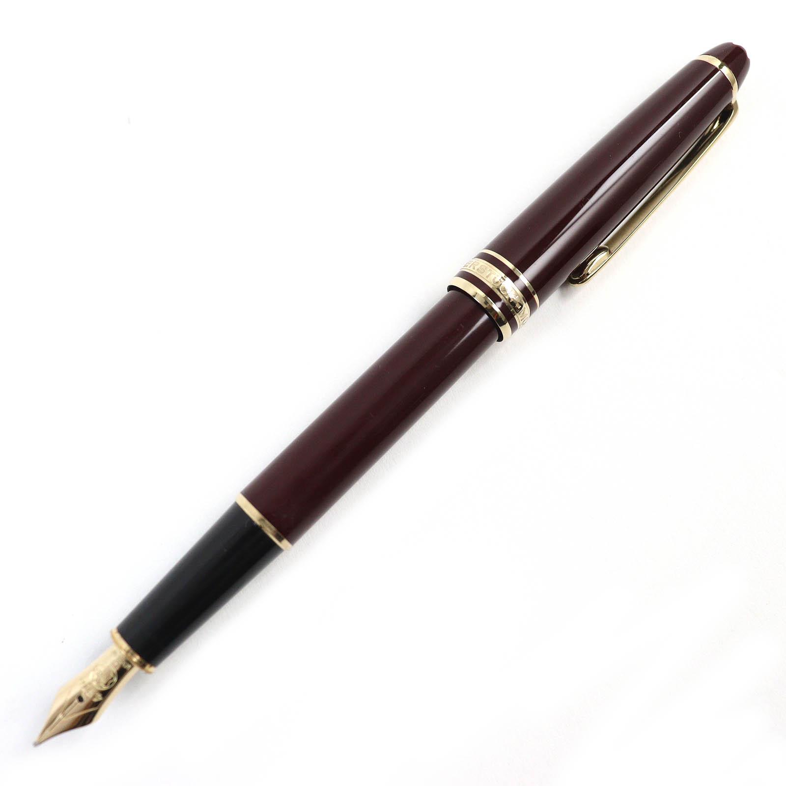 MONTBLANC fountain pen Meisterstück Classic white star Bordeaux gold K14 mens Used