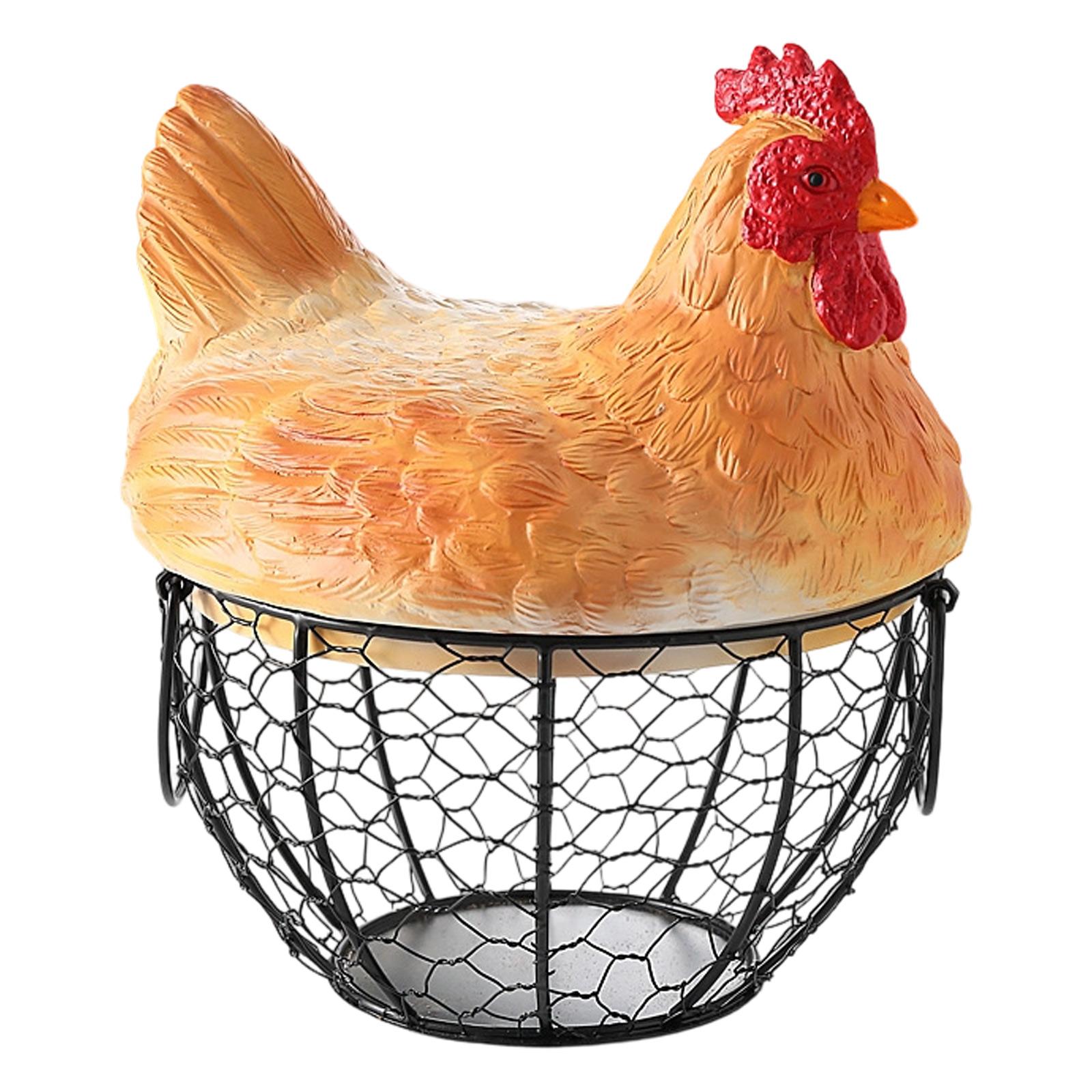 Hen Shaped Egg Storage Basket For Snack And Fruit Storage One Size