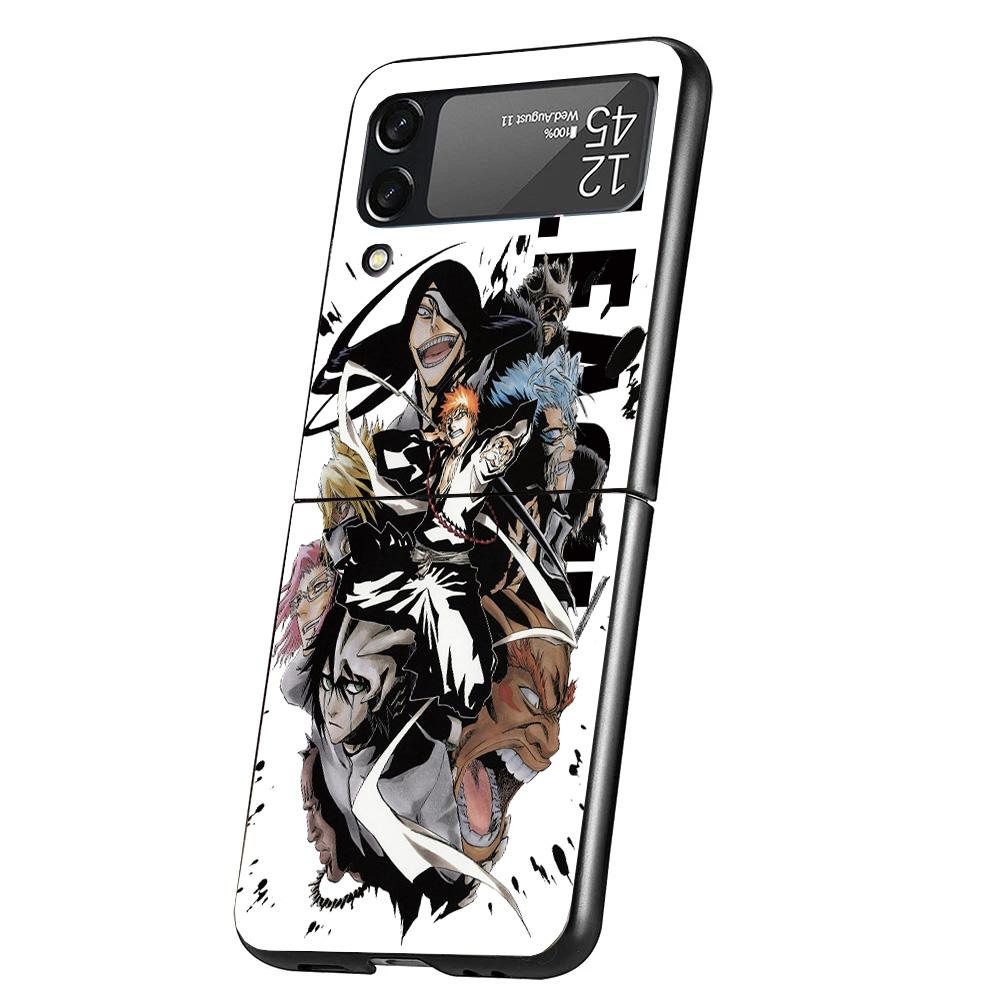 Anime Bleach Ichigo Kenpachi Phone Case For Samsung Galaxy Z Flip 7 6 5 4 3 5G Cover ZFlip7 ZFlip6 ZFlip4 ZFlip5 ZFlip3 Coque Fu