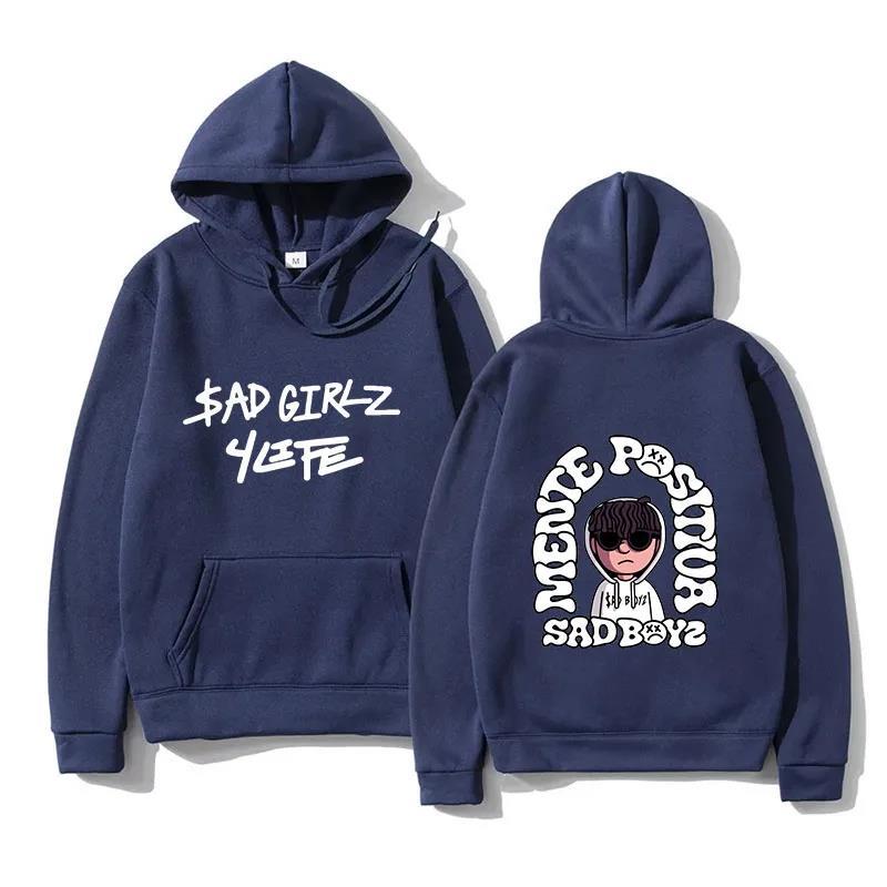 Hip Hop Pánská mikina přes hlavu Mikiny s potiskem Sad Boys Harajuku Dívčí mikina Fancy Music Dárek Volná Pohodlná mikina