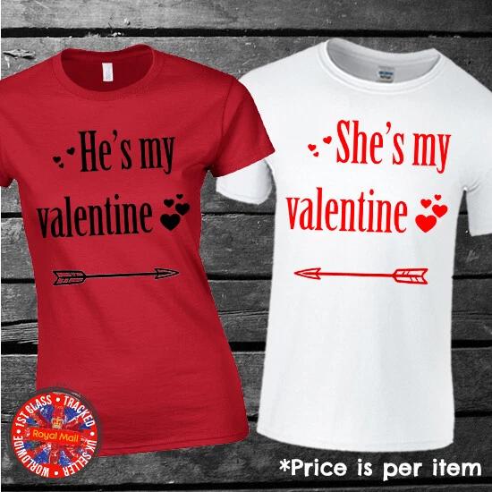 Valentines Day Matching T-shirt Set Couples Wedding Honeymoon Best Friends Gift XL