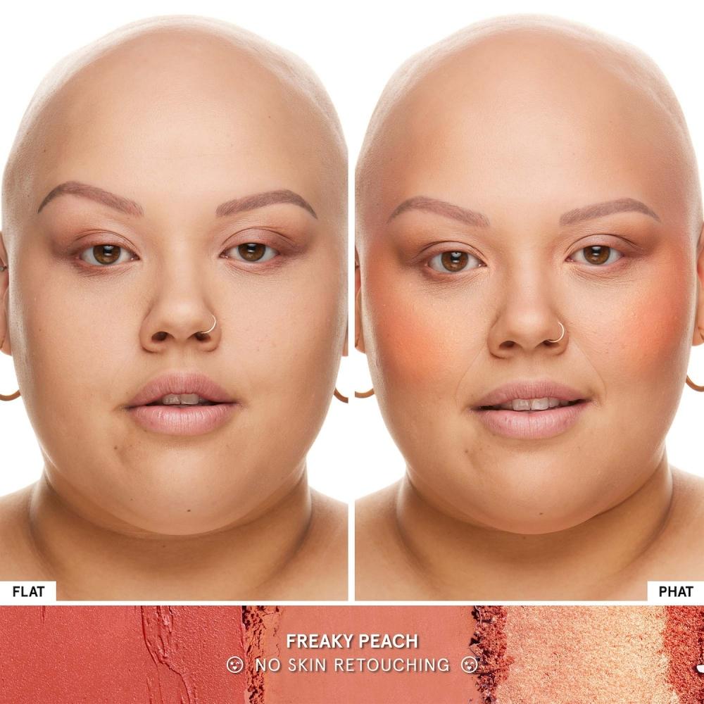 One Size By Patrick Starrr Cheek Clapper 3d Blush Trio Palette Freaky Peach Bright Peach Coral Trio