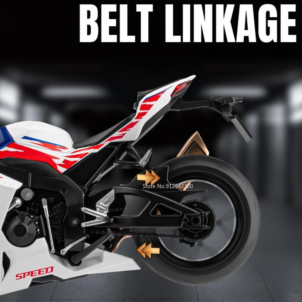 1:9 Honda CBR1000 Kawasaki ZX-10R Motorcycle Model Toy Alloy Diecast Wheel Steering Shock Absorption Models for Boys Gifts