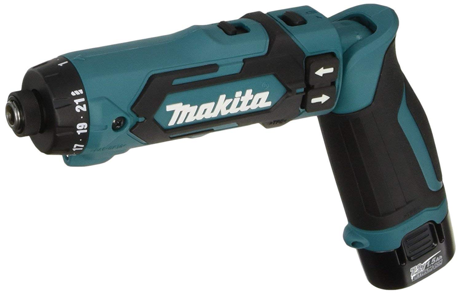 

Makita DF012DSHX Rechargeable Pen Driver with Two and Aluminum Case Drill, 7.2V 1.5Ah, Batteries, Charger, синий