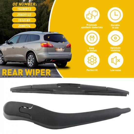 Rear Windshield Back Wiper & Arm Blade Set For Buick Enclave 2008-2017 15280813