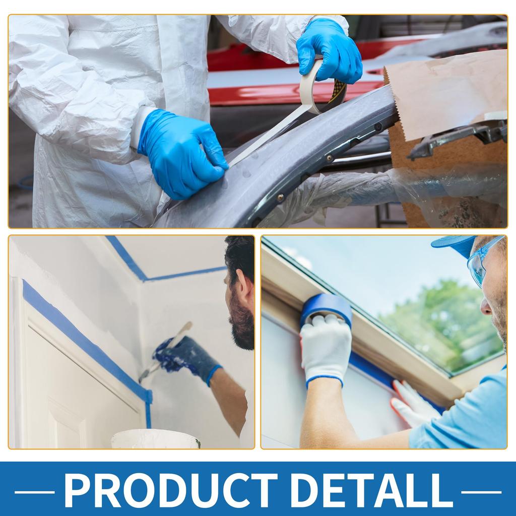 A ABSOPRO Painter's Tape Easy Removal 5cm x 55m Masking Master Tape Blue