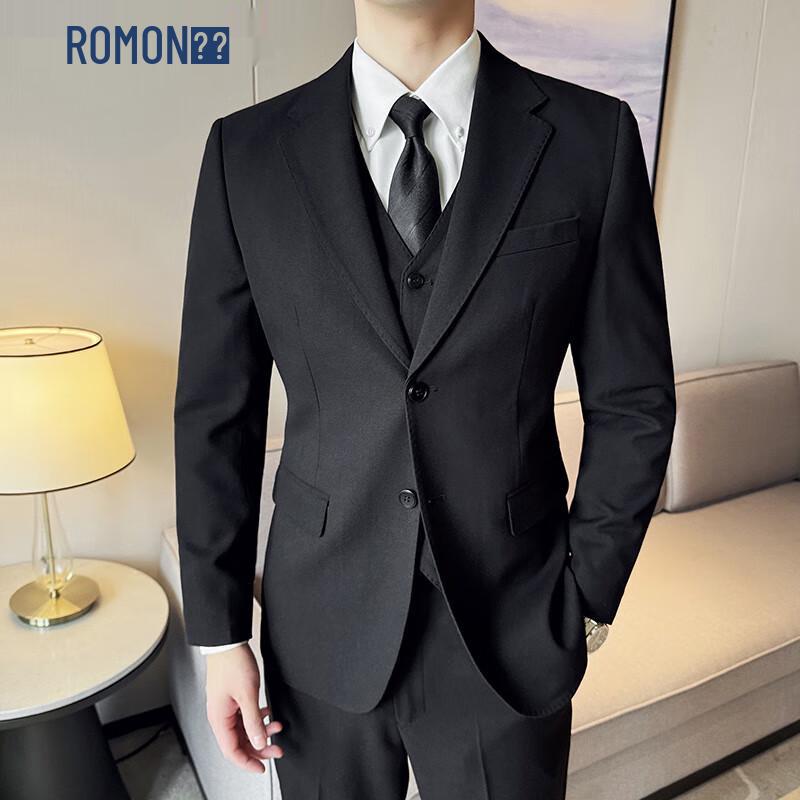 ROMON Men s Wool Blend Business Suit Set 5XL
