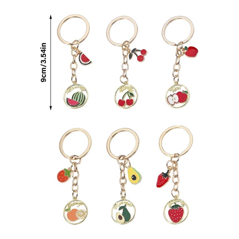 Lovely Keychains Cherry Heart Plant Fruit Keyrings Pendant Designs for Trendy Women And Girls As Friendship Gifts