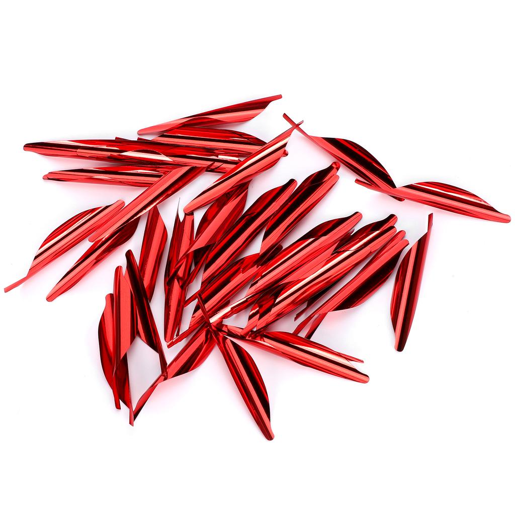 50Pcs 2.4in Arrows Vanes DIY Spiral Feather Wing Competitive Bow Recurved Bow Accessory rouge