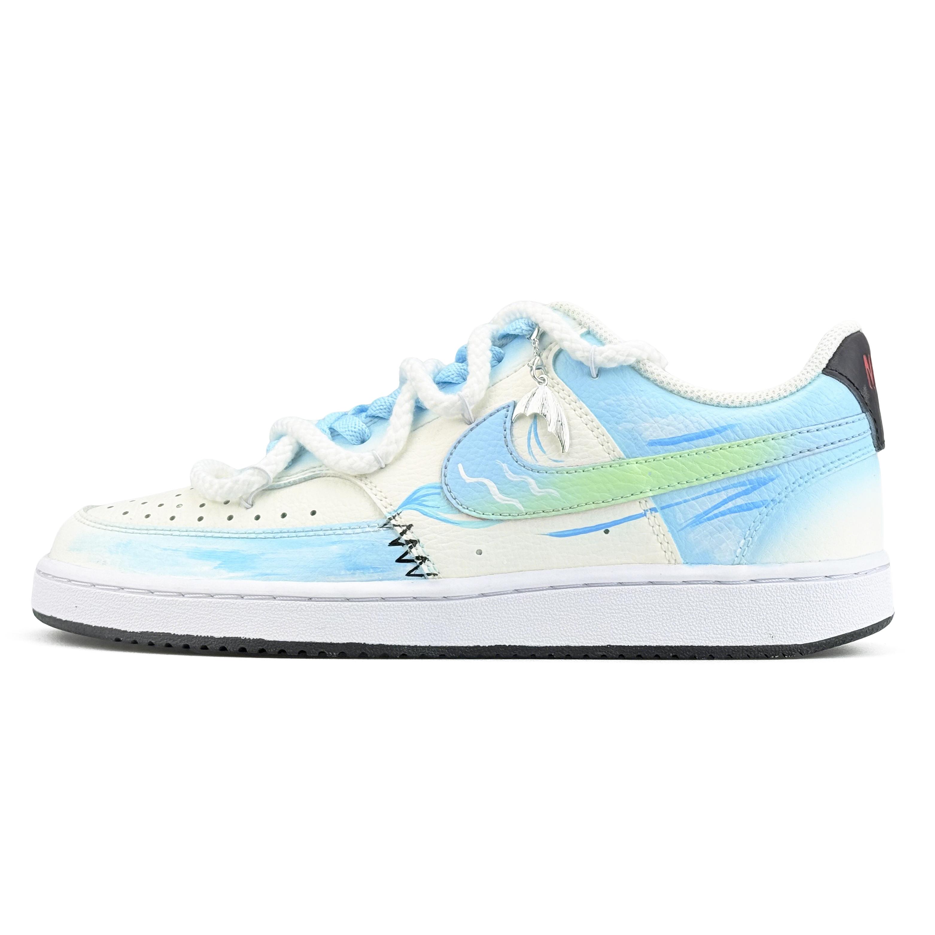 

Nike Court Vision 1 SSS Manufacturing, Tide Shadow Painting Abrasion Resistant Low top Skateboard Shoes Men s DM1187-101(Team138-) 40