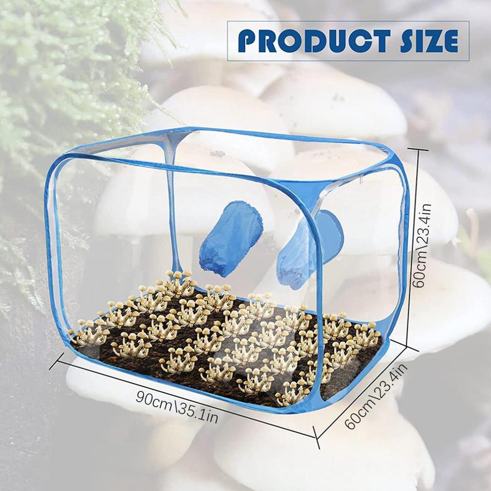 Mushroom Planting Bags Still Air Box For Mushroom Portable Transparent Tent Box Foldable Planti D1W6