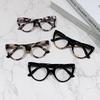 Neutral Fashion New Style Anti-Blue Light Reading Glasses Women's Cat-Eye Oversized Frame High-Definition Hyperopia Glasses +4.0