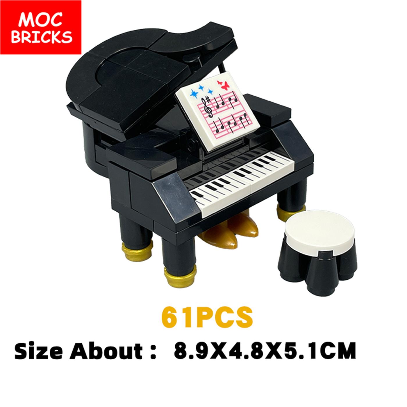 

Нетоксичный Набор Moc Кирпичи Музыкальный Рояль Домашняя Мебель Городские Строительные Блоки Аксессуары Игрушка Для Детей Ребенка Образовательные Куклы
