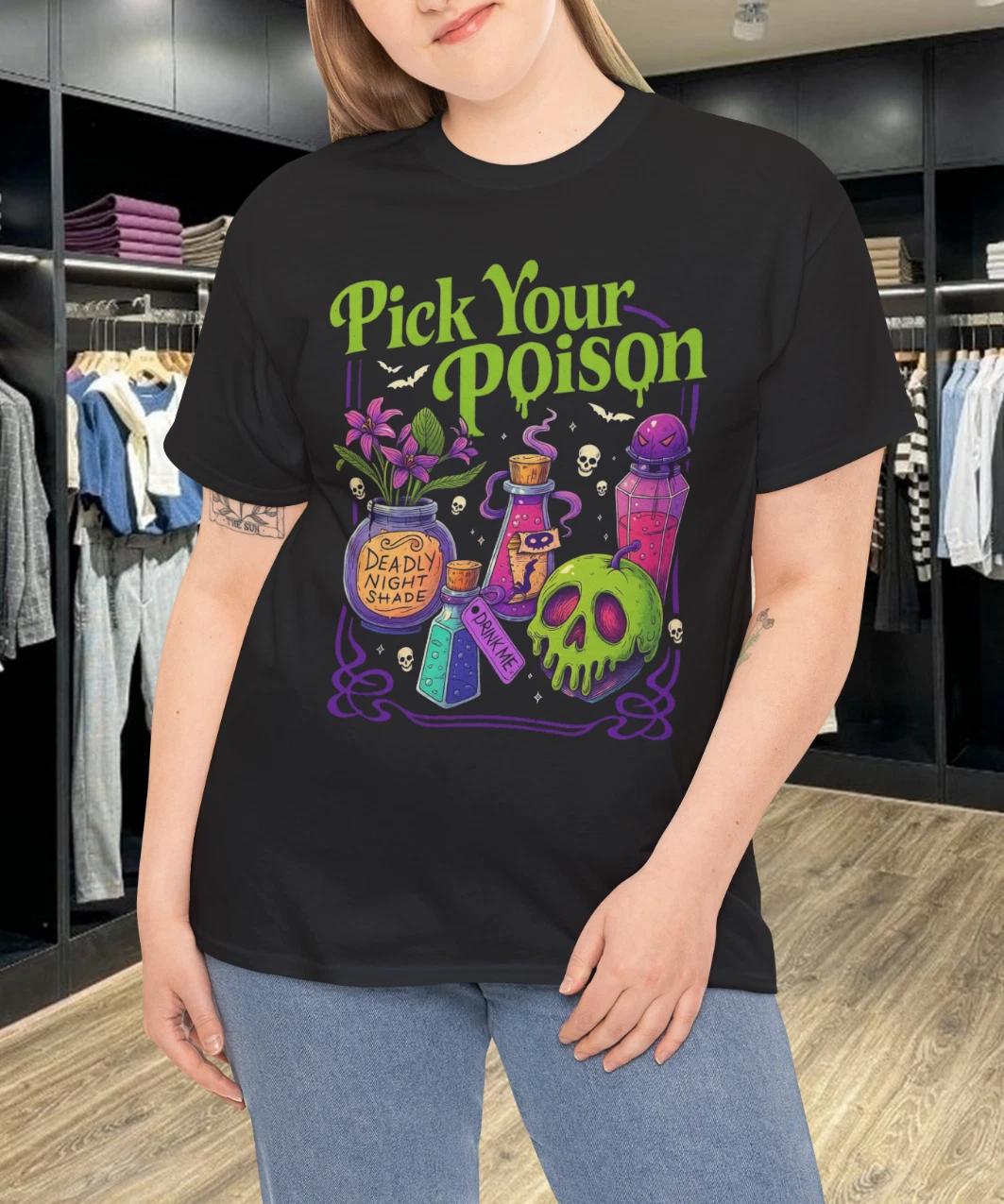Men s and Women s T-shirts Pick Your Poison Vintage Princess Halloween T-Shirt XL